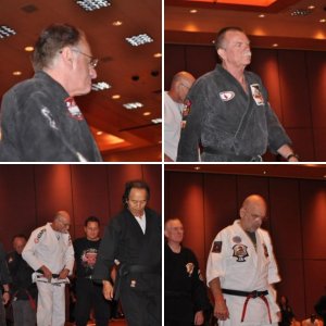 Judges returning after belt tests - Speakman Training 2010 Camp