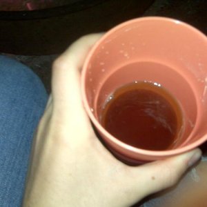 Doesn't it kinda look like beer? It's Lipton instant tea.