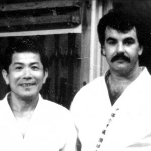 Prof Shinzato dojo with Kishaba Chokei