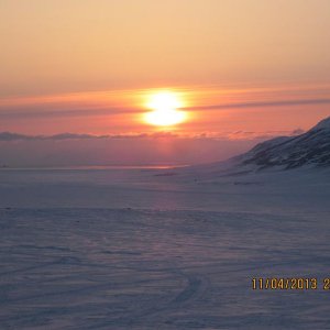 Sunset in Foxdalen valley