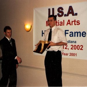 Me being inducted into a Hall of Fame