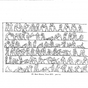 Beni Hassan wrestling tomb art c. 3000 B.C.