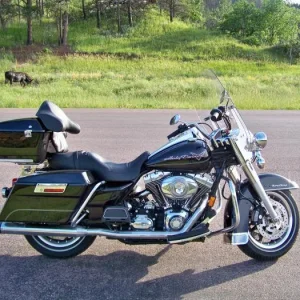 My Road King with Touring pack and Donkey in back ground