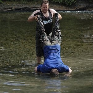 water training (push-ups)