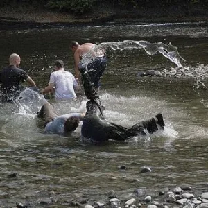 water training/partner rolling