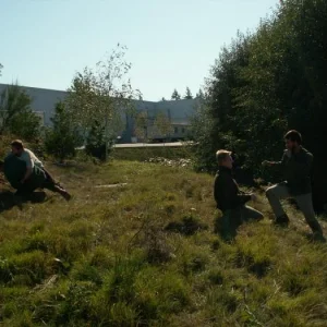 Training outdoors Sat 10 11 08 working on uneven rough ground covered with hidden obstacles and dangers and lessons.