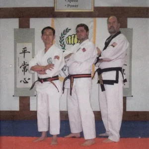 Kwan Jang Nim James Lee, Tang Soo Do Y.M.C.A. President and Successor to GM Oh Sae Joon; Michael Sabia Jr., 4th Dan Instructor; Dennis Olmstead, 4th D