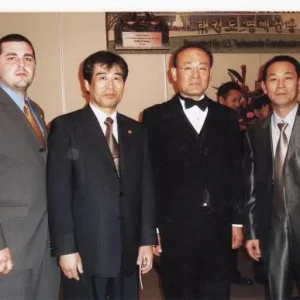 (l-r) Myself, GM Kyung-Ho Park, GM Sang Chul Lee, GM James Lee.