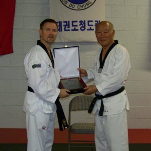 GM Park presenting me with plaque