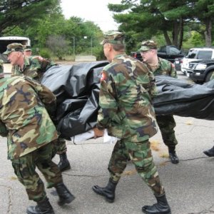 Haulin' out the decontamination tent (I'm 4th from left) Camp Curtis Guild, Reading, MA, Sept 2007 MASG drill)