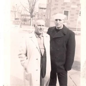 My father and I, at my boot camp, 1961.