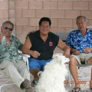 At the grotto
Dad,Uncle Butchie,Gm Bunda