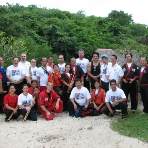 MA training on the beach.