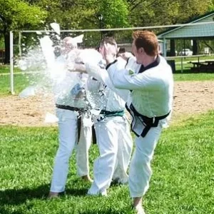 Me, Roundhouse "speed" break through 6 inch block of ice