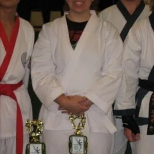 This is from my first tournament as a Soo Bahk Do practioner.  I got 2nd place in forms and 1st place in sparring.