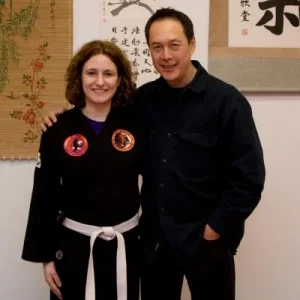 Leon Jay was at my yellow belt test in Small Circle Jujitsu down in Indianapolis, posing with him after the test. March 2008