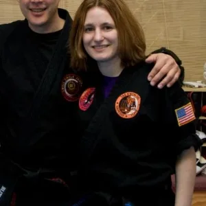 Leon Jay and I posing after he taught a Small Circle Jujitsu seminar at the Tae Kwon Do dojo I studied at. April 2008