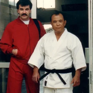 At the Jundokan with Miyazato Sensei