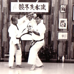 Hosting Teruo Chinen at my dojo 1985