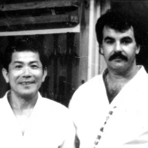 Prof Shinzato dojo with Kishaba Chokei