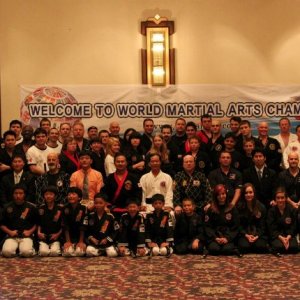 Hoshinkido team with many grand masters and hapkido students from around the world at the 2012 world martial arts championship in Battle creek, Mi, US