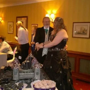 Shel and me with cake