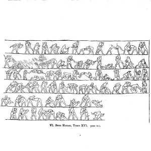 Beni Hassan wrestling tomb art c. 3000 B.C.