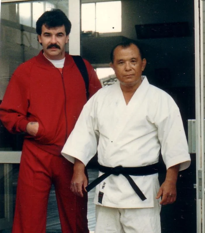 At the Jundokan with Miyazato Sensei