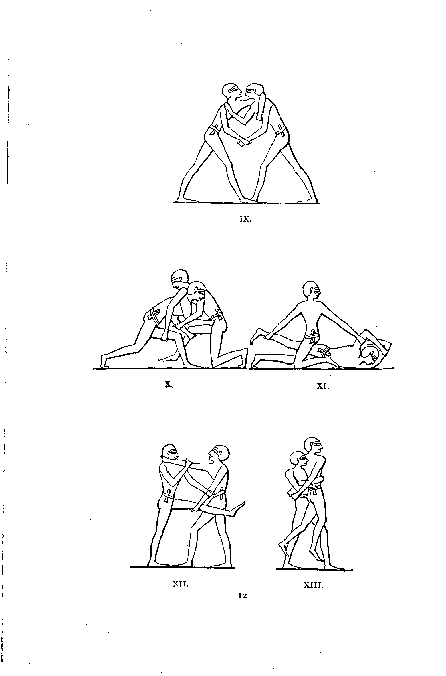Beni Hassan wrestling tomb art c. 3000 B.C.