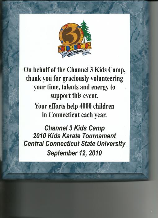 Channel 3 kids camp sponsorship September 2010
