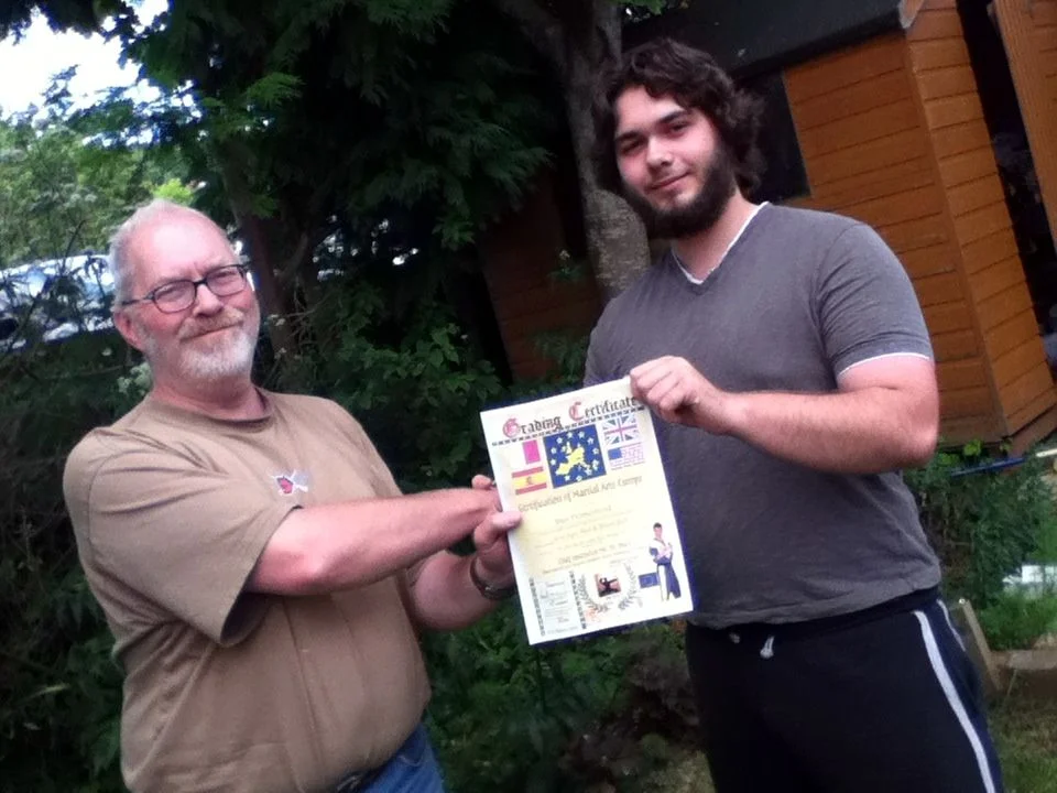 Dan awarded 2nd Kyu Wu Shu Ky karate