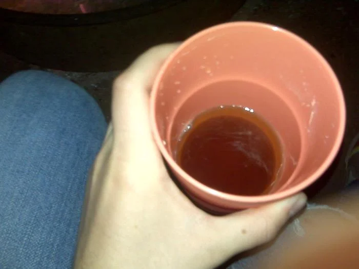 Doesn't it kinda look like beer? It's Lipton instant tea.