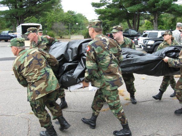 Haulin' out the decontamination tent (I'm 4th from left) Camp Curtis Guild, Reading, MA, Sept 2007 MASG drill)