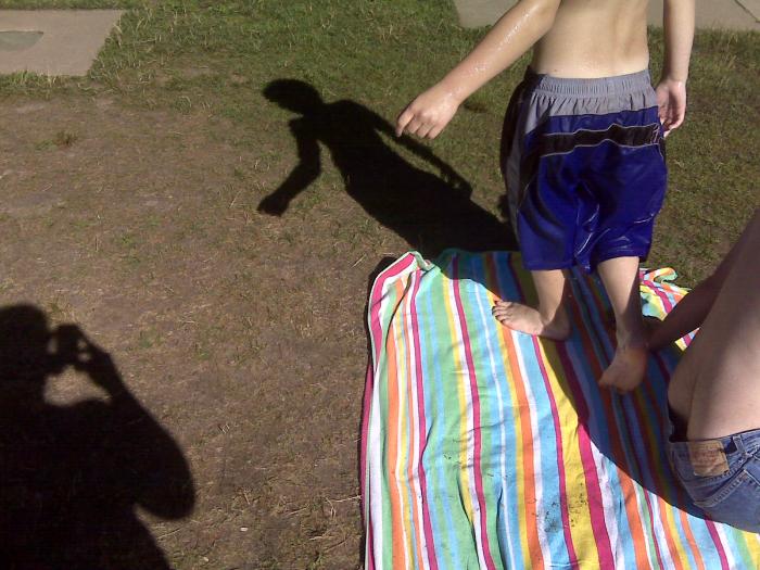 "Hey, take a picture of our shadows."