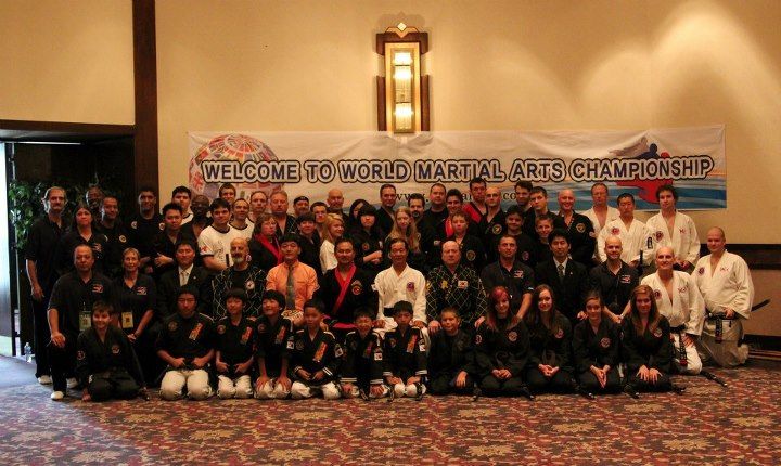 Hoshinkido team with many grand masters and hapkido students from around the world at the 2012 world martial arts championship in Battle creek, Mi, US