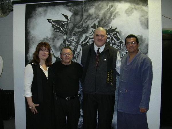 I got my profile pic from this shot of me, my teacher, a colleague, and our master. This was at the 2004 Black Belt banquet in Arizona.