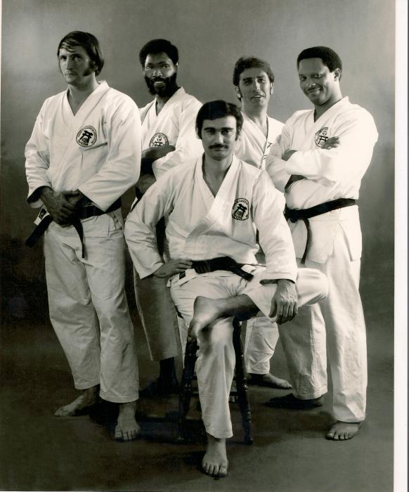 I'm pictured on the left. The first DoJo in Syracuse New York.
The 5 founding black belts, and the beginning of karate in Syracuse NY.