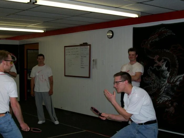 knife sparring with marking knives