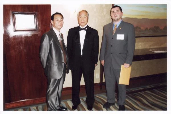 (l-r) GM James Lee, GM Yoo Jin Kim, myself