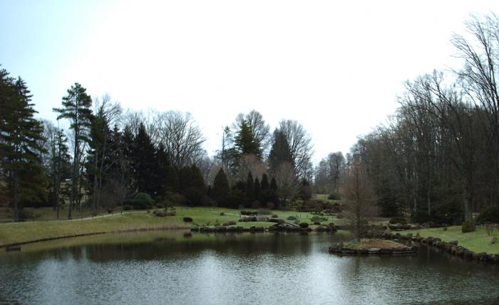 Long view of the pond and islands