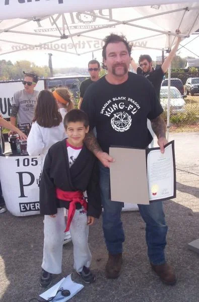 Master Ike Bear and Danny with the Proclamation