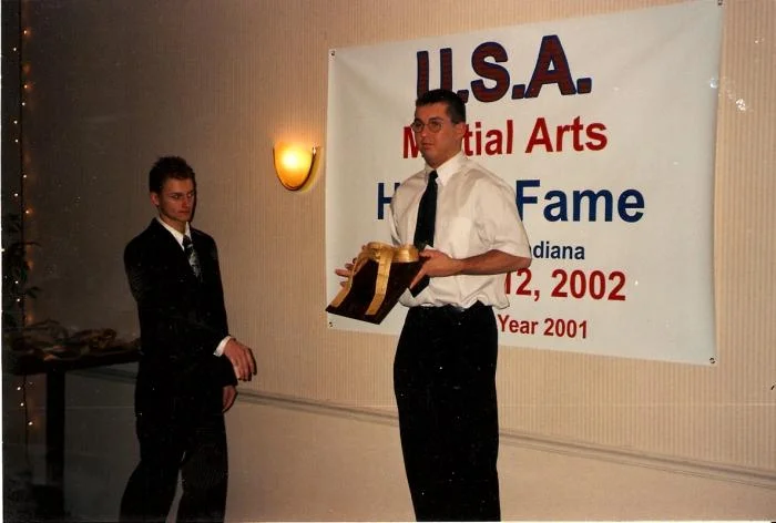 Me being inducted into a Hall of Fame