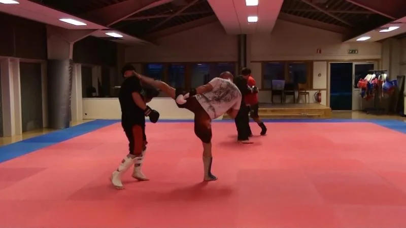 (Me kicking) MMA Training