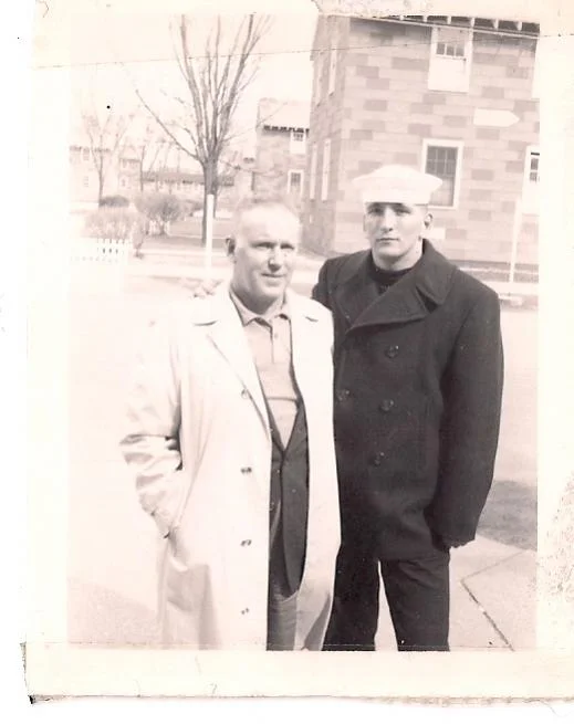 My father and I, at my boot camp, 1961.