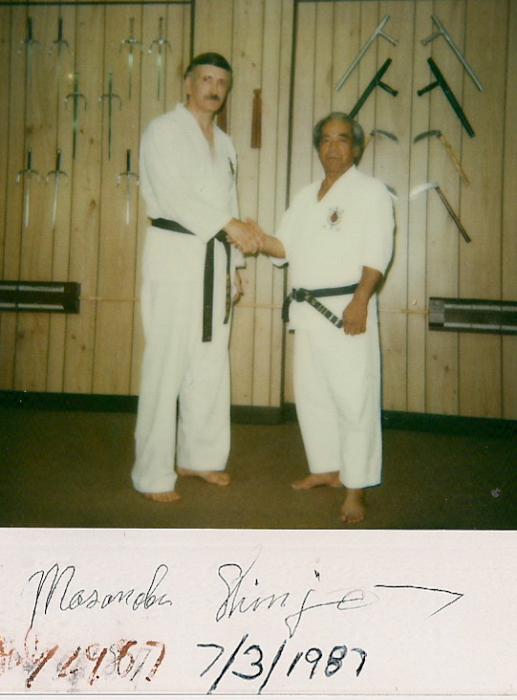 Shinjo Masanobu Sensei, and I in 1987.