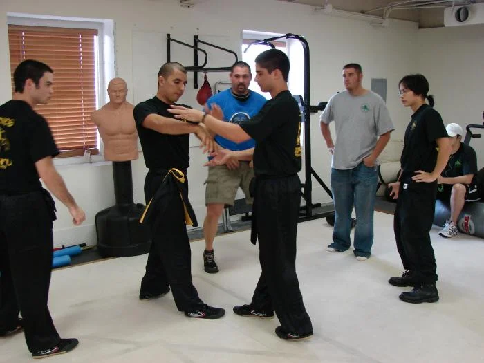 Sifu Flores gives us pointers on push hands.