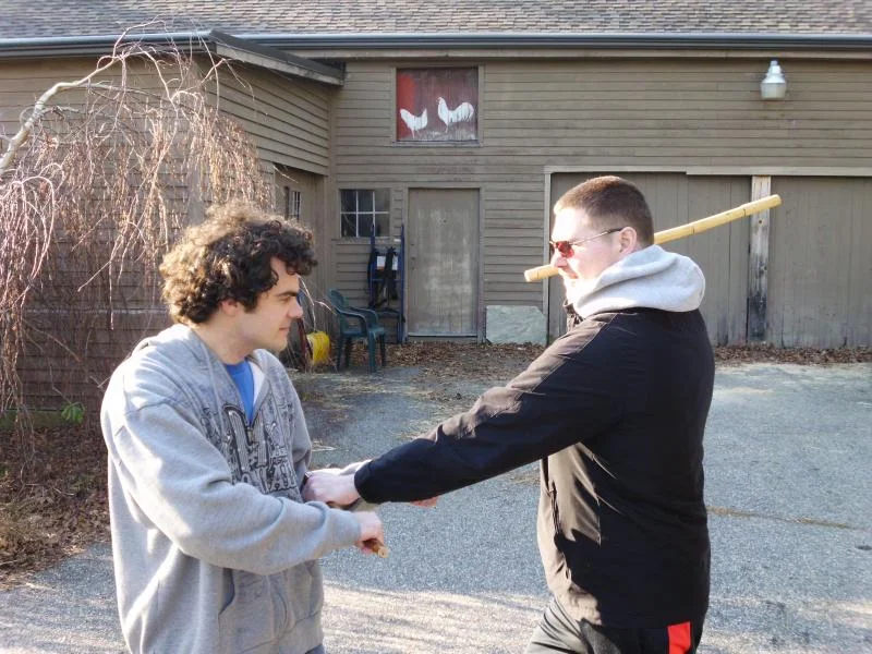 Sifu Leonard and Sensei Shekosky at Modern Arnis seminar December 11, 2011 Swift Waters Self Defense Club