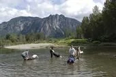 Snoquamish River doing the work (more push-ups)