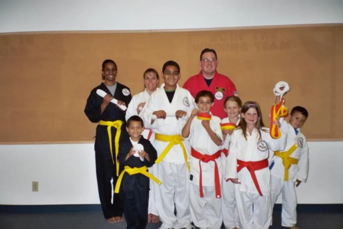 Some of my old students at a church karate ministry in '06
this picture is from one of the belt tests!