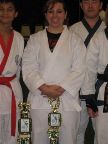 This is from my first tournament as a Soo Bahk Do practioner.  I got 2nd place in forms and 1st place in sparring.